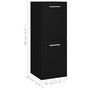 Voir la diapositive 6 : VIDAXL Armoire de salle de bain Noir 30x30x80 cm Bois d'ingenierie