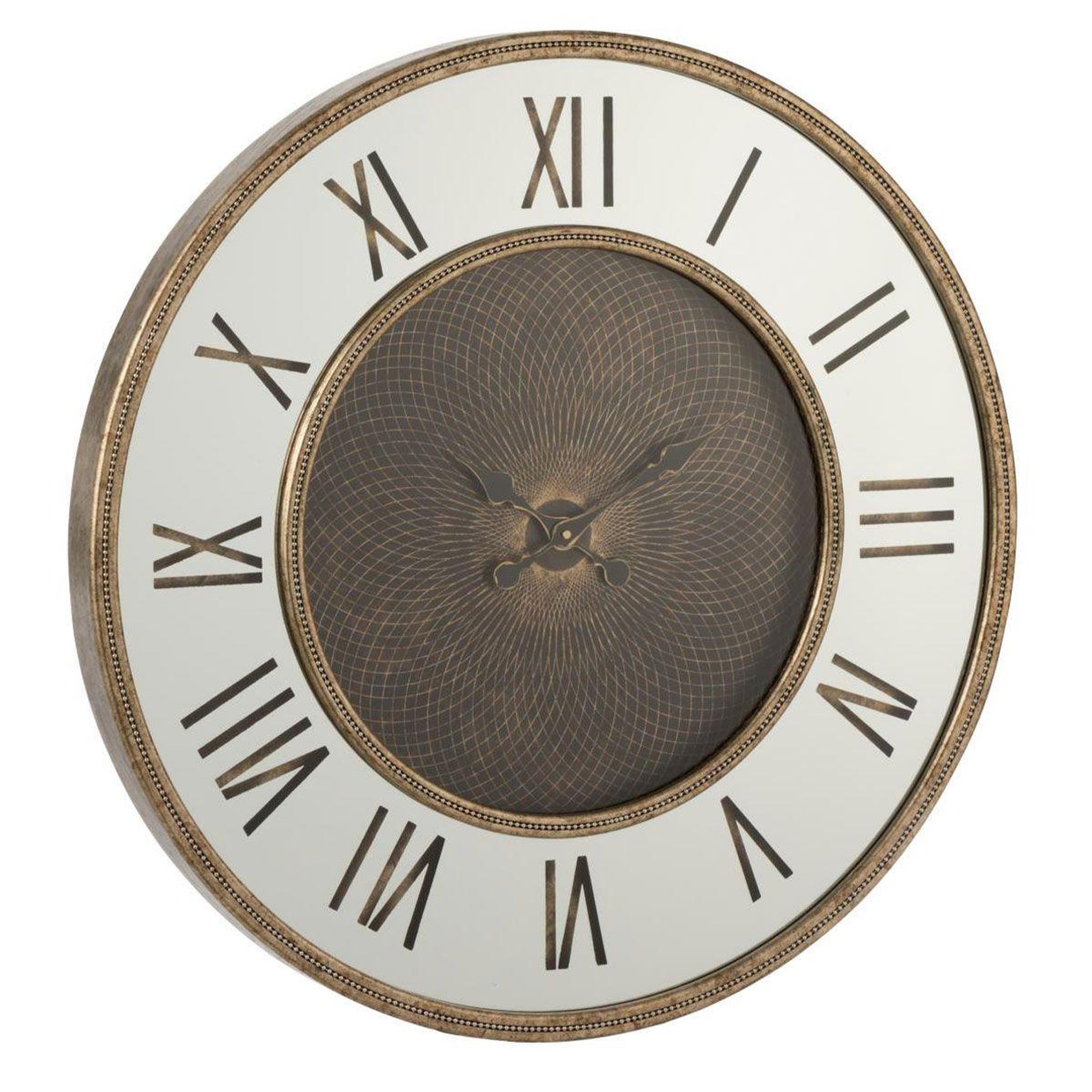 J-LINE Horloge murale design  romains  48cm naturel