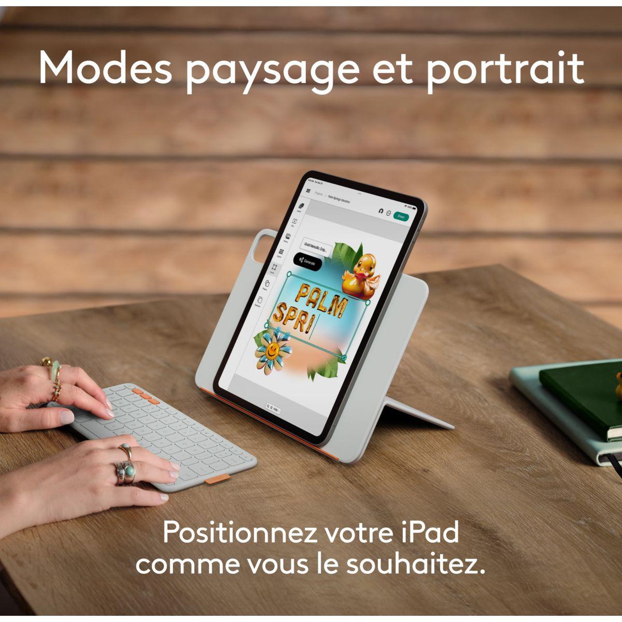 Voir la diapositive 5 : Logitech Etui flip folio 11 grey ipad pro