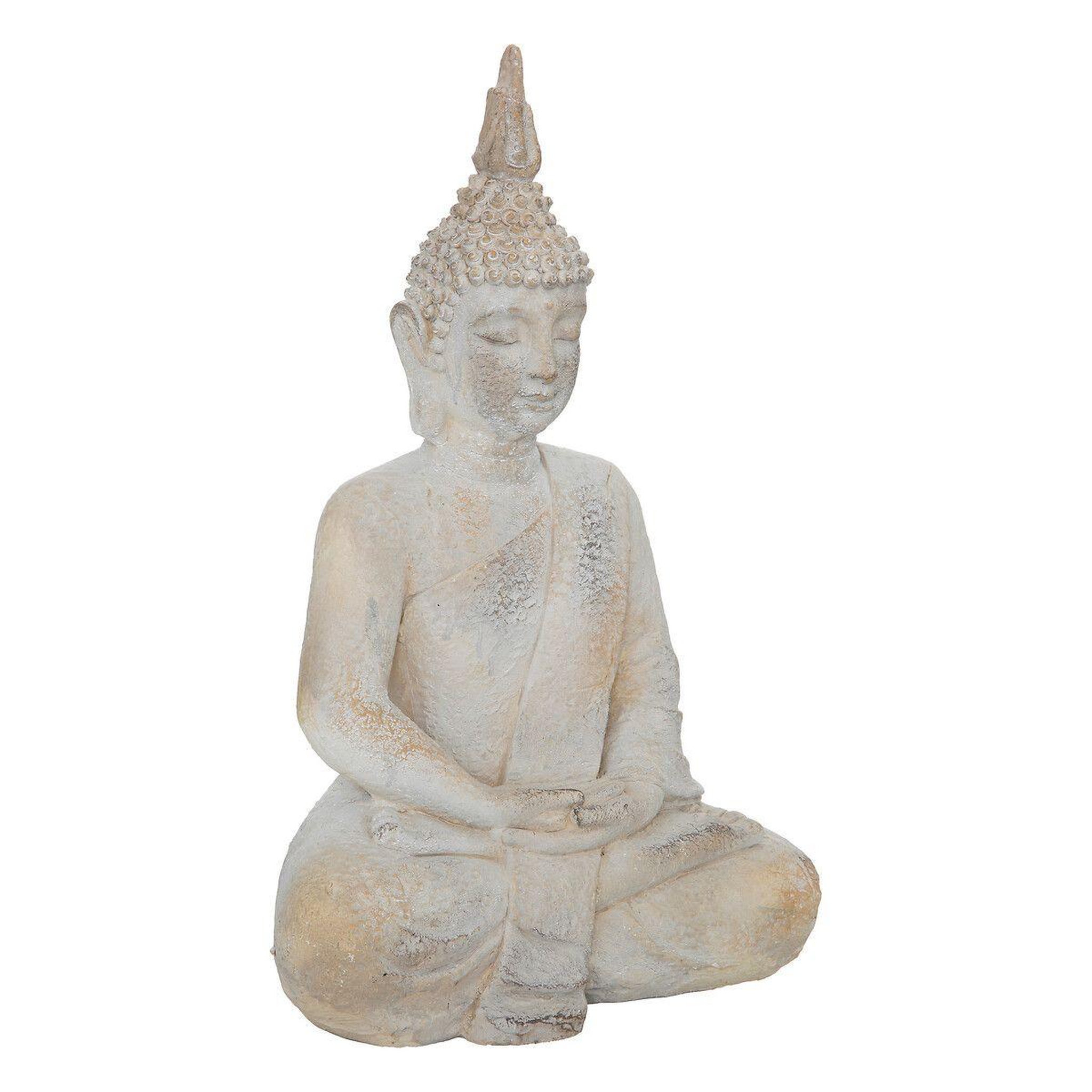 Voir la diapositive 1 : ATMOSPHERA Statuette Déco Bouddha  Dala  50cm Blanc