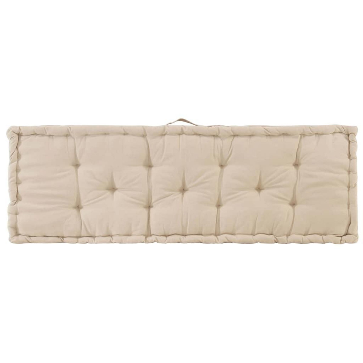 VIDAXL Coussins de plancher de palette lot de 2 Coton Beige