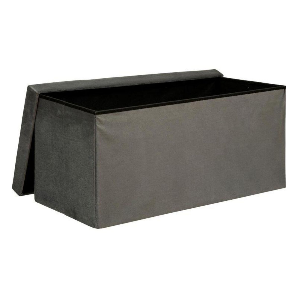  Banquette Coffre Pliable en Velours  Lilou  76cm Gris