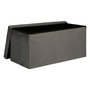 Voir la diapositive 2 :  Banquette Coffre Pliable en Velours  Lilou  76cm Gris