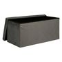 Voir la diapositive 2 :  Banquette Coffre Pliable en Velours  Lilou  76cm Gris