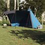 Voir la diapositive 3 : VIDAXL Tente familiale tipi 6 personnes bleu impermeable