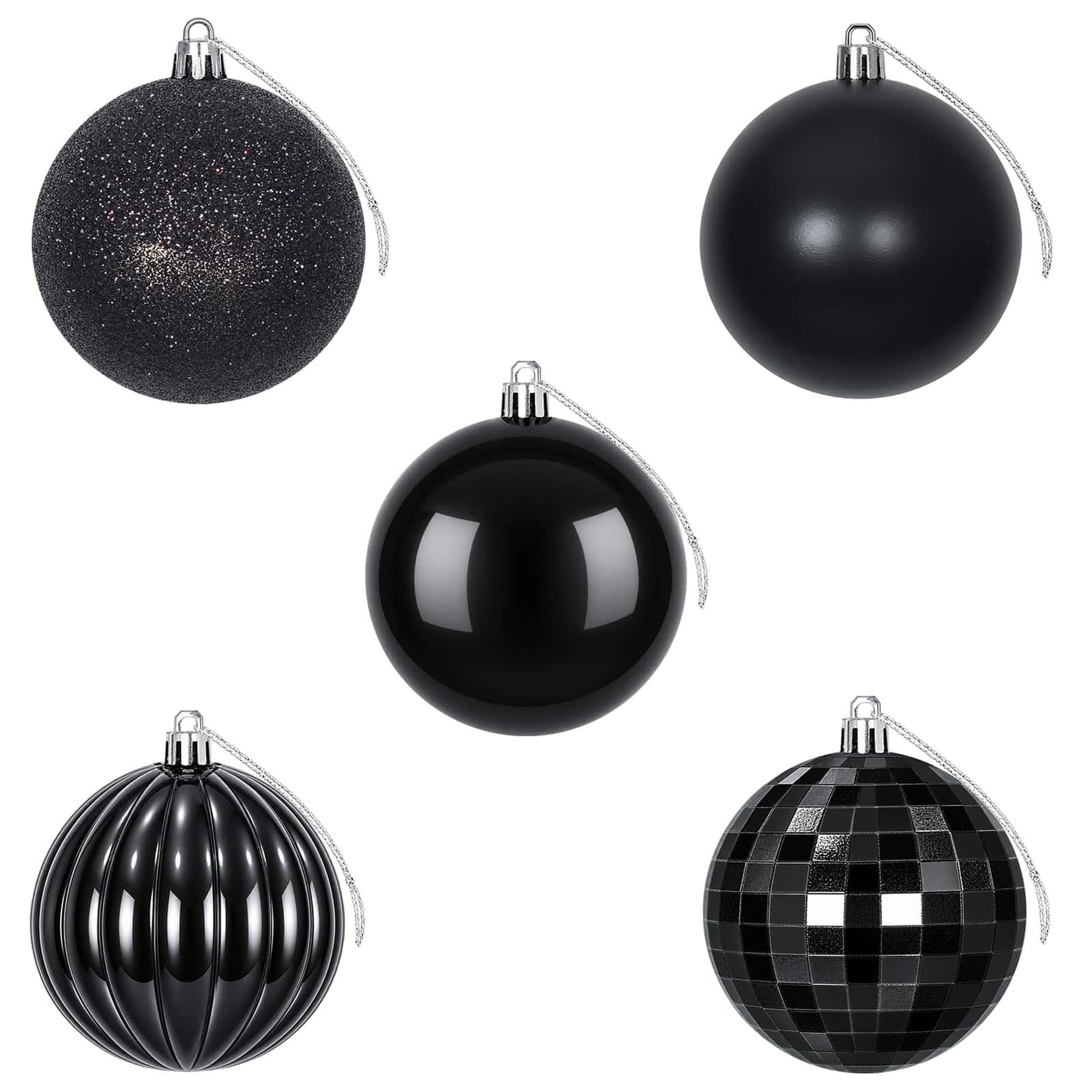 Voir la diapositive 5 : VIDAXL Ensemble de boules de Noël 50 pc Noir Diam. 8 cm Polystyrene