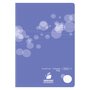 AUCHAN Cahier piqué polypro 21x29,7cm 140 pages grands carreaux Seyes violet motif ronds