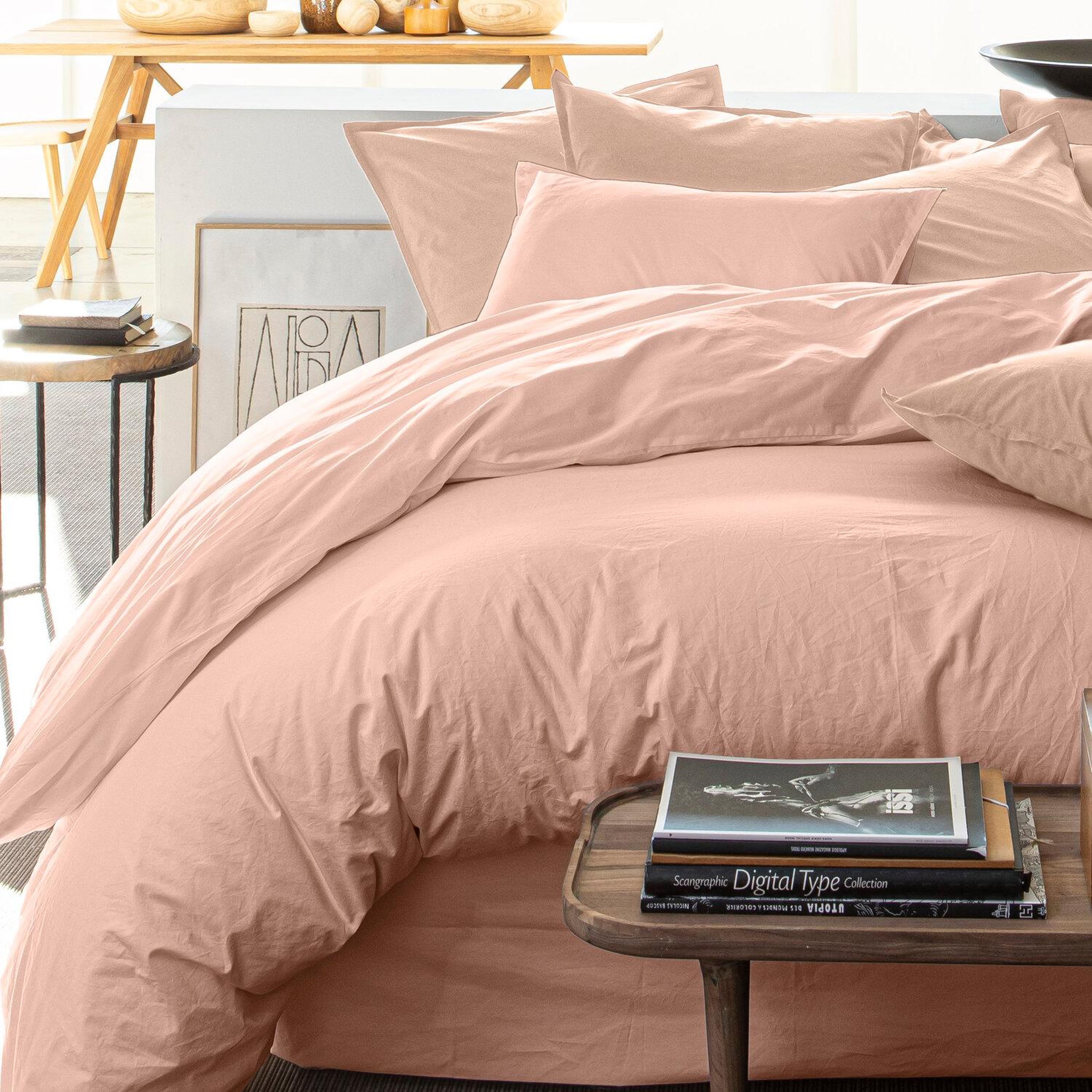 Voir la diapositive 3 : BATON ROUGE Housse de couette 100% percale de coton lavé 80fils/cm2