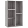 Voir la diapositive 2 : VIDAXL Bibliotheque/Buffet sonoma gris 50x25x80 cm bois d'ingenierie