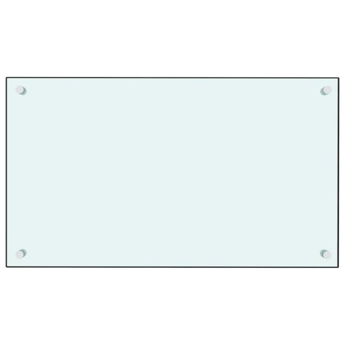 VIDAXL Dosserets de cuisine 2 pcs blanc 70x50 cm verre trempé