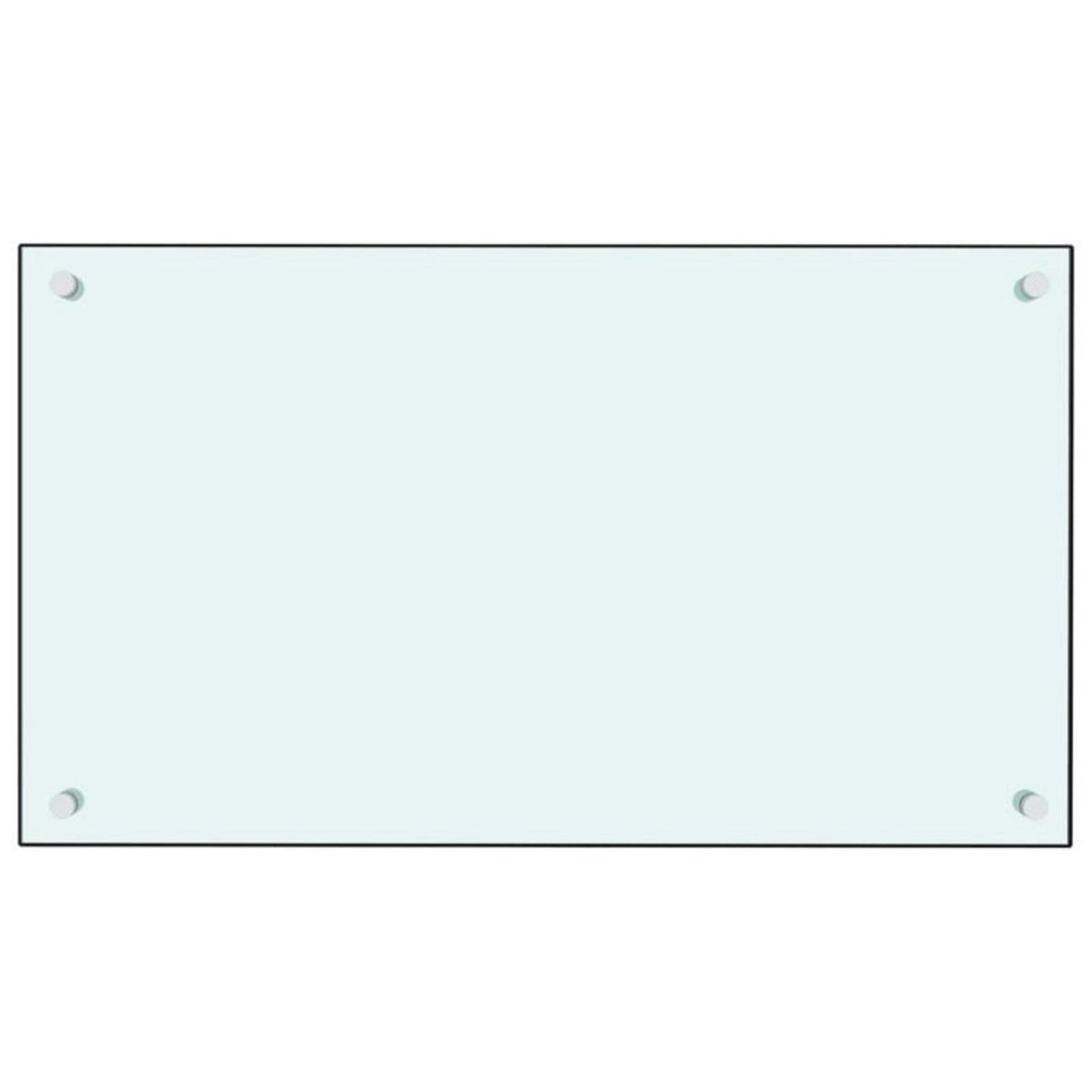 VIDAXL Dosserets de cuisine 2 pcs blanc 70x50 cm verre trempé