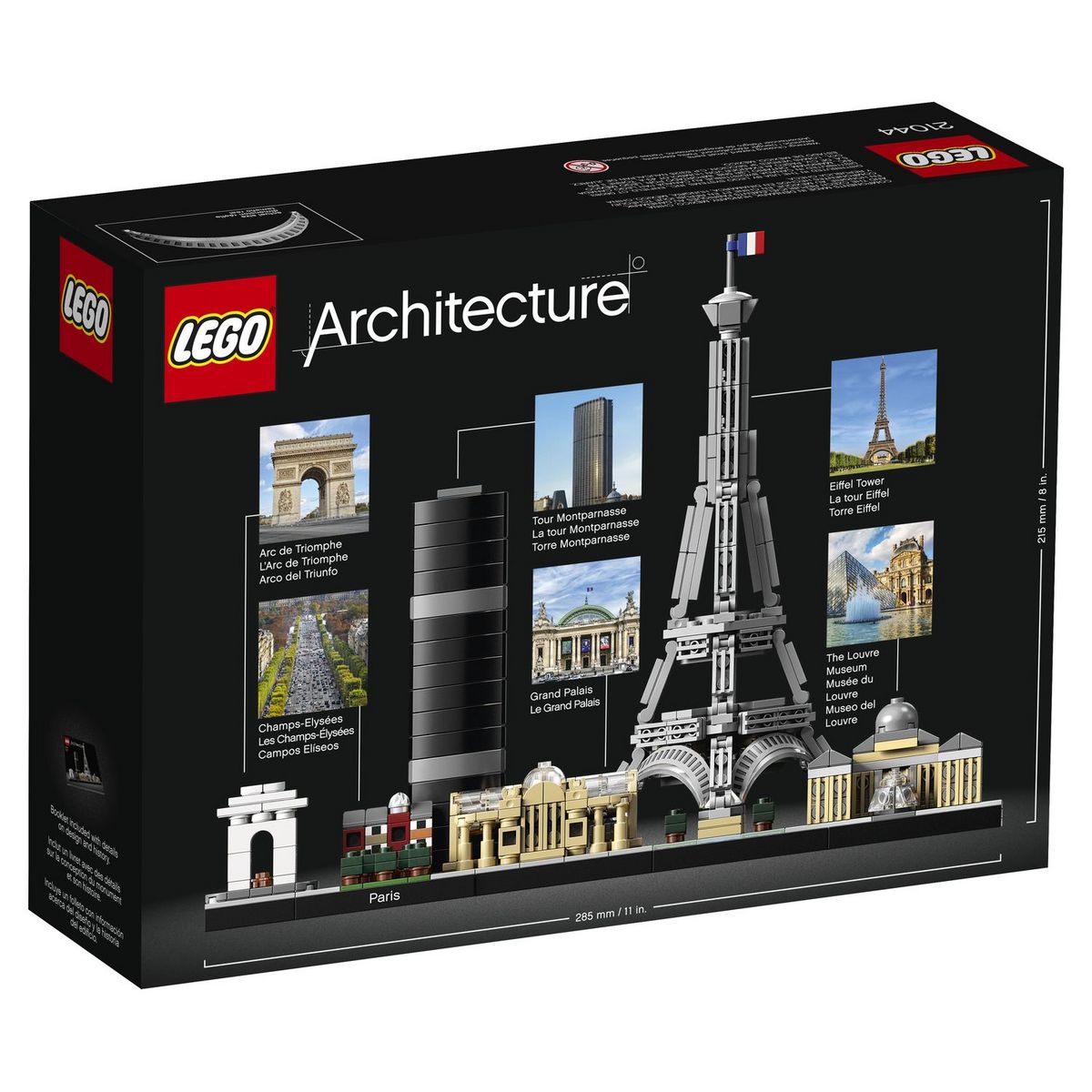 LEGO LEGO Architecture 21044 Paris, Ensemble de Construction pour Adultes