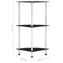 Voir la diapositive 6 : VIDAXL Etagere 3 niveaux Noir 30x30x67 cm Verre trempe