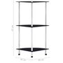 Voir la diapositive 6 : VIDAXL Etagere 3 niveaux Noir 30x30x67 cm Verre trempe