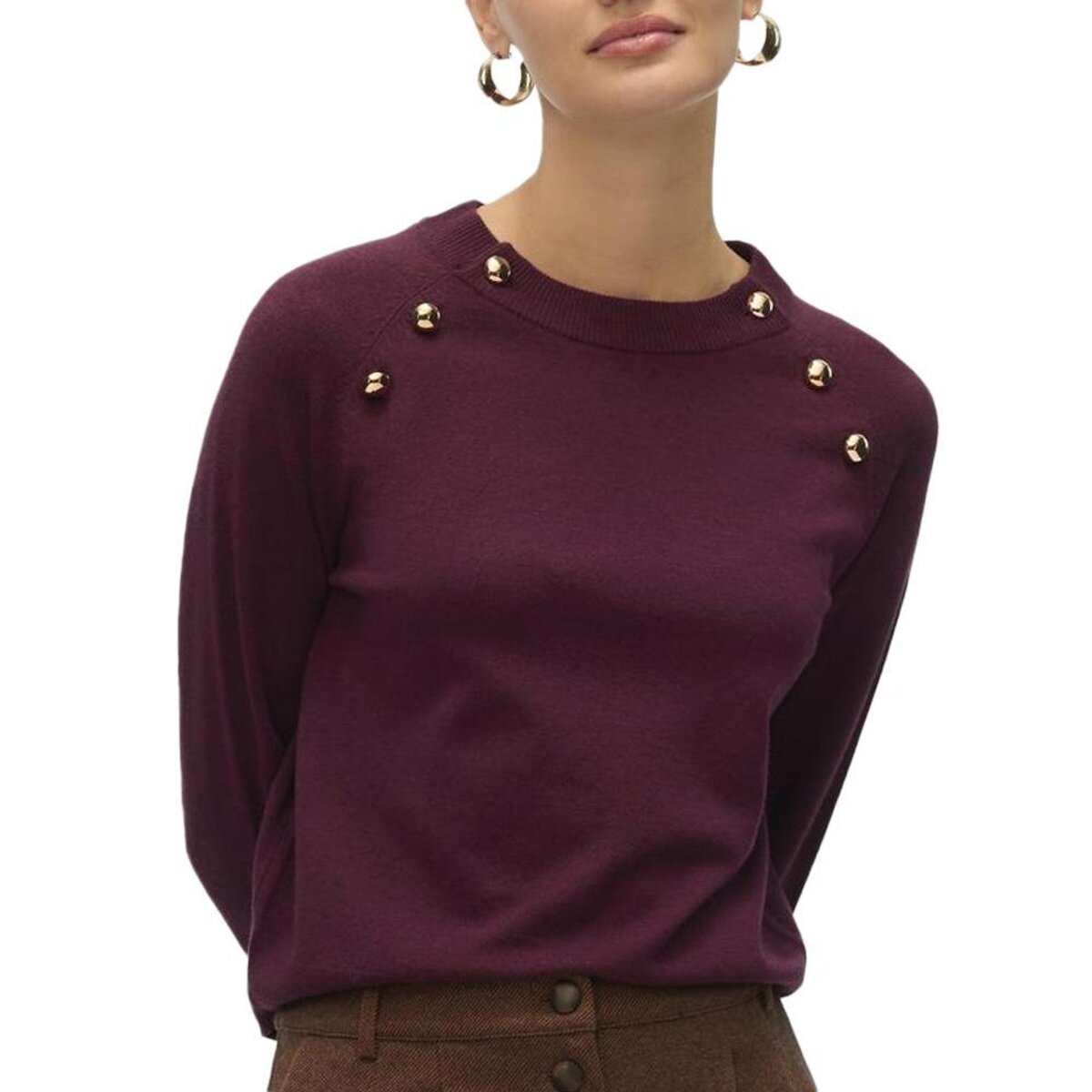 Vero Moda Pull  Femme Vero Moda Happy Button