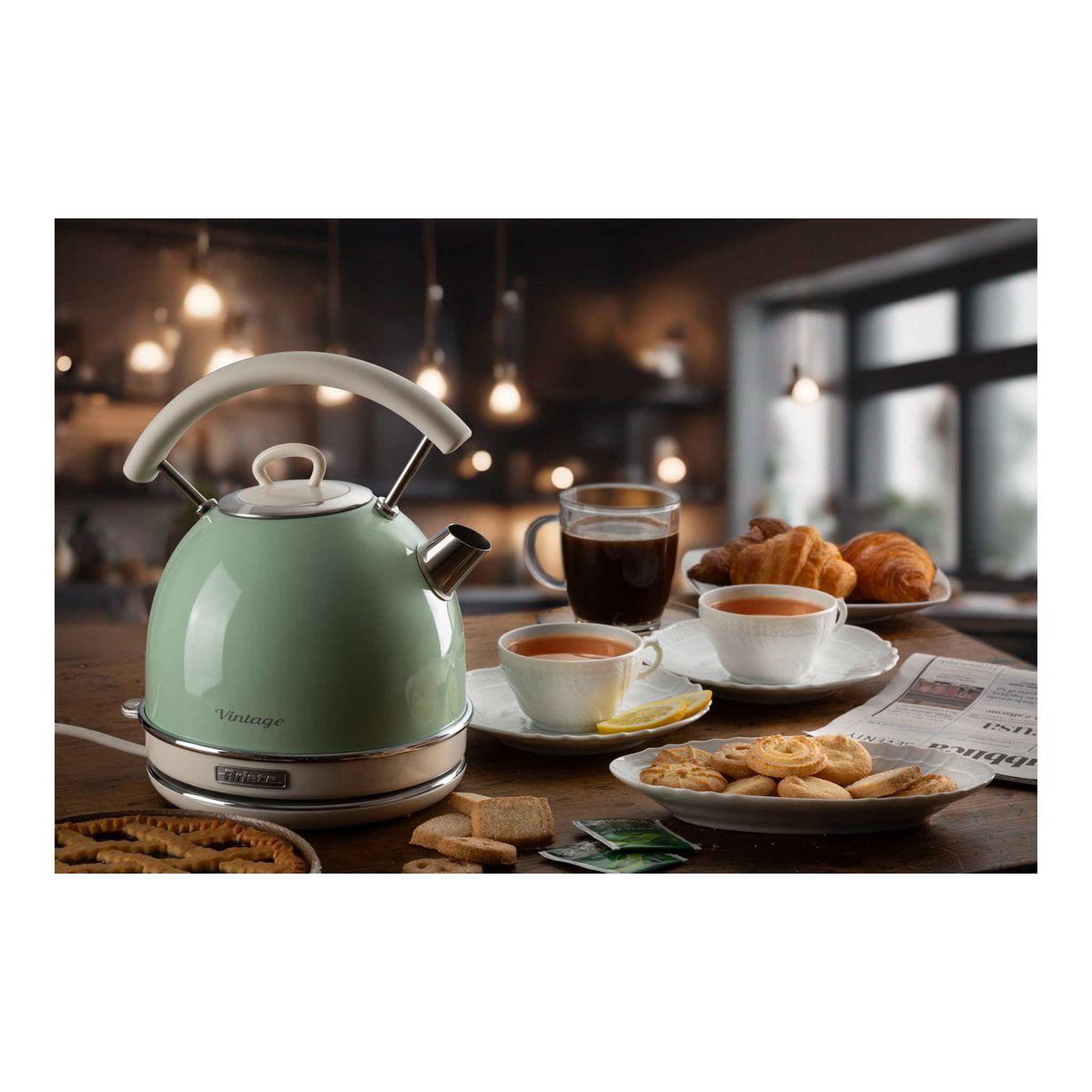 Voir la diapositive 4 : ARIETE Bouilloire vintage vert 1.7l