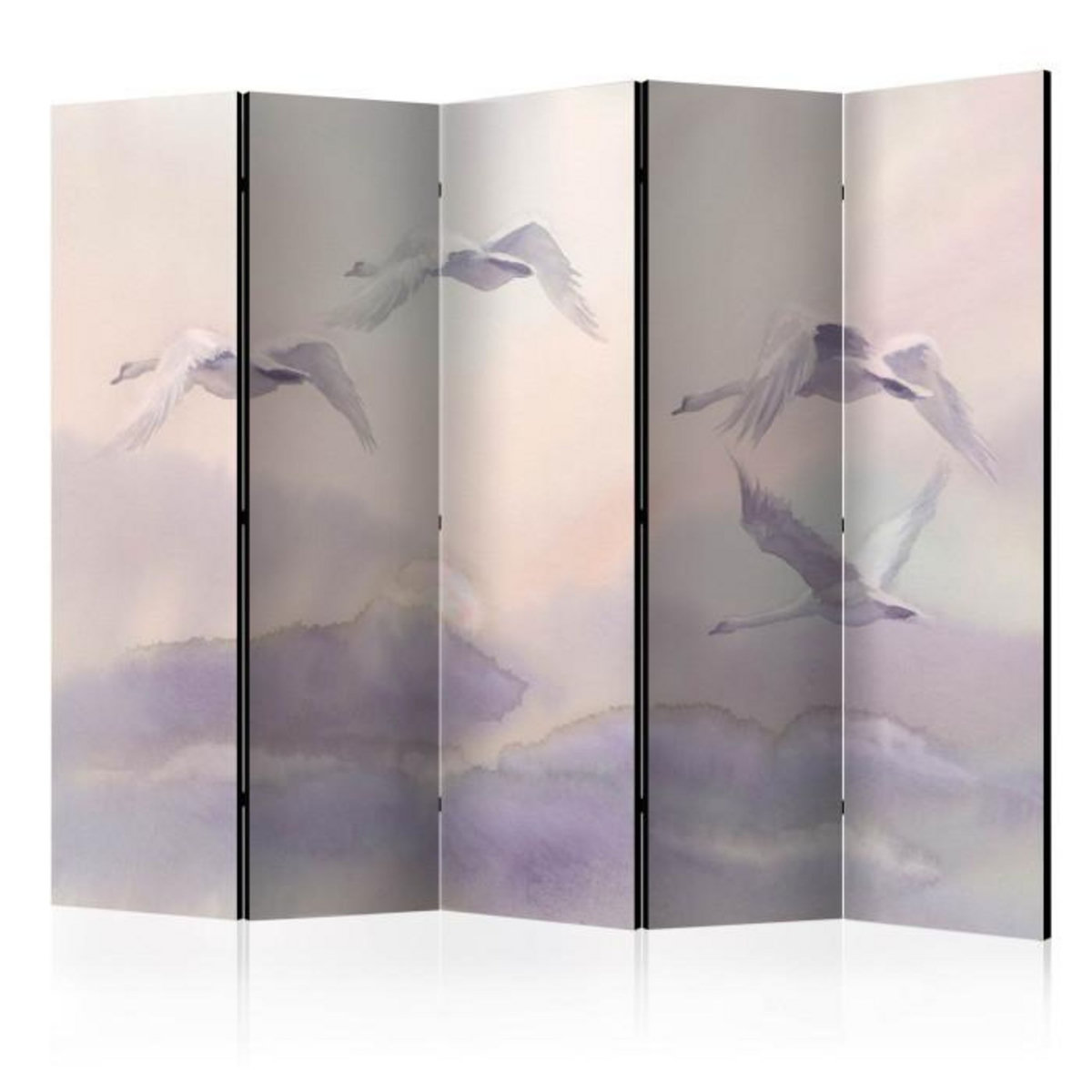 Paris Prix Paravent 5 Volets  Flying Swans  172x225cm