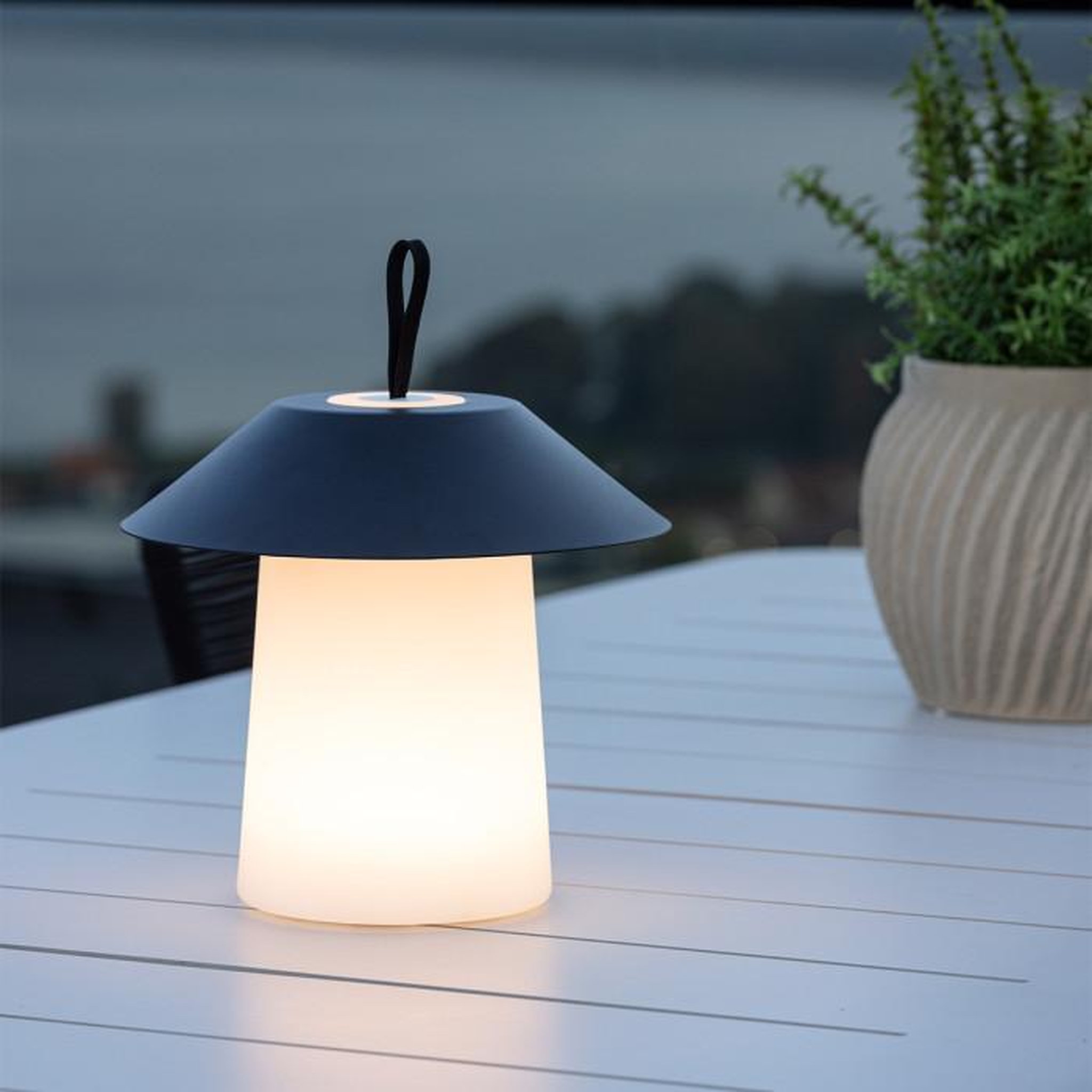 Voir la diapositive 2 : Paris Prix Lampe à Poser d'Extérieur LED  Rubu  26cm Noir