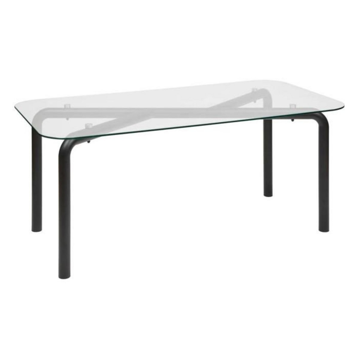 ATMOSPHERA Table à Manger en Verre  Hecate  190cm Noir