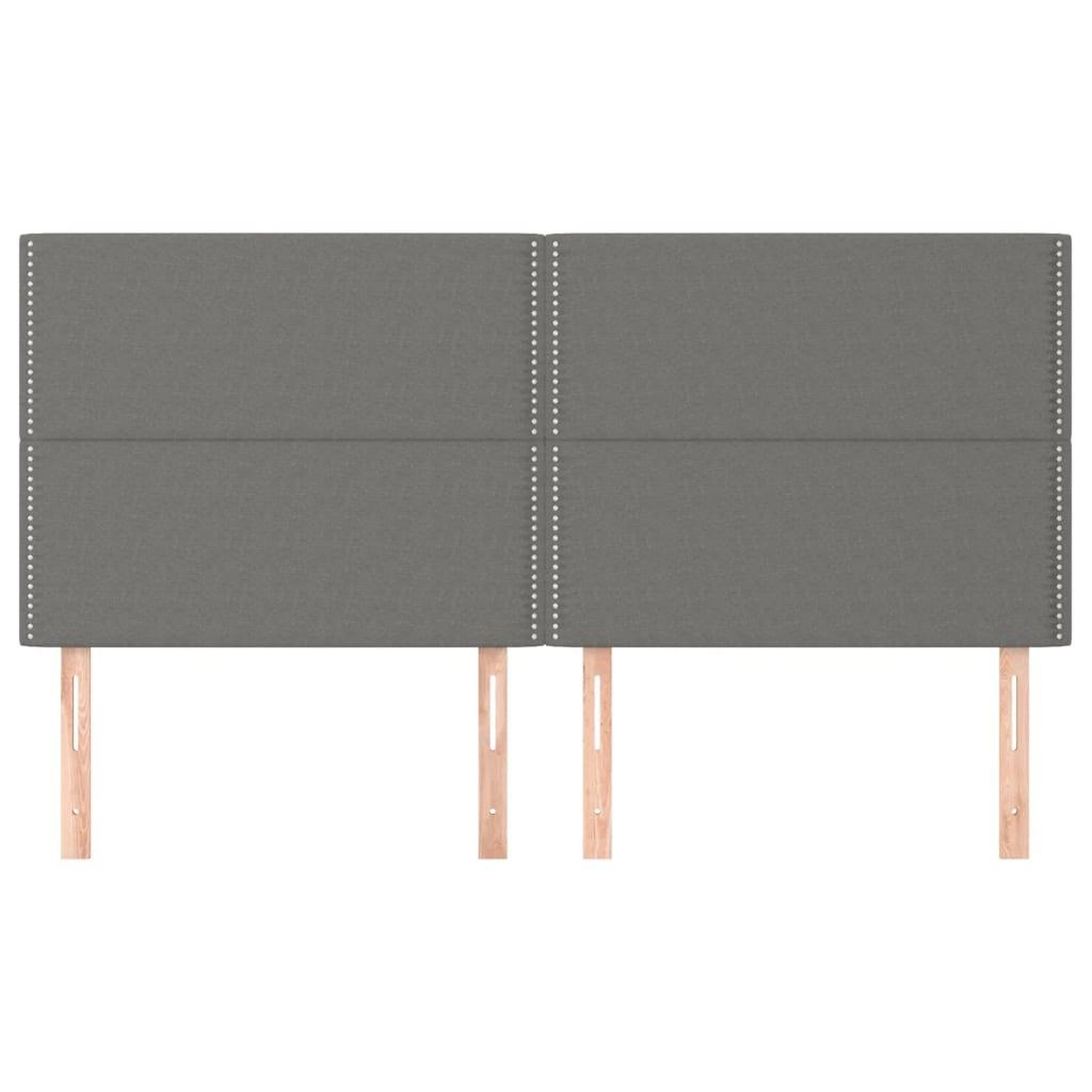 Voir la diapositive 3 : VIDAXL Tetes de lit 4 pcs Gris fonce 100x5x78/88 cm Tissu