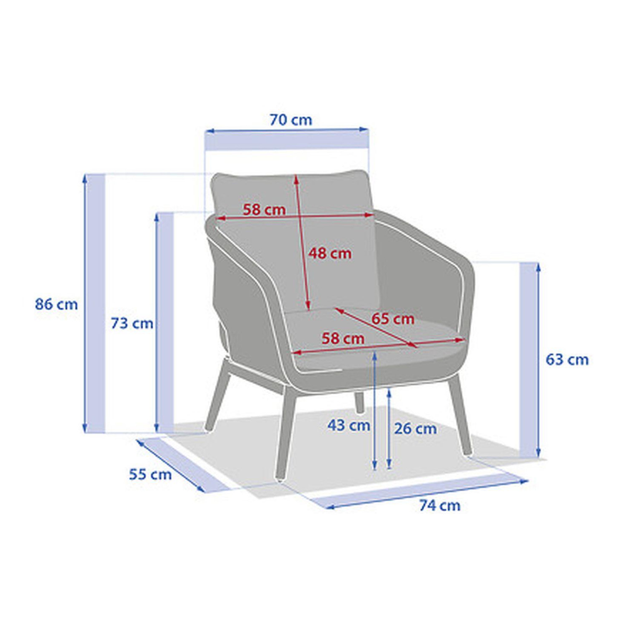 Voir la diapositive 2 : HESPERIDE Fauteuil de salon de jardin en acier effet bois et mailles orissa