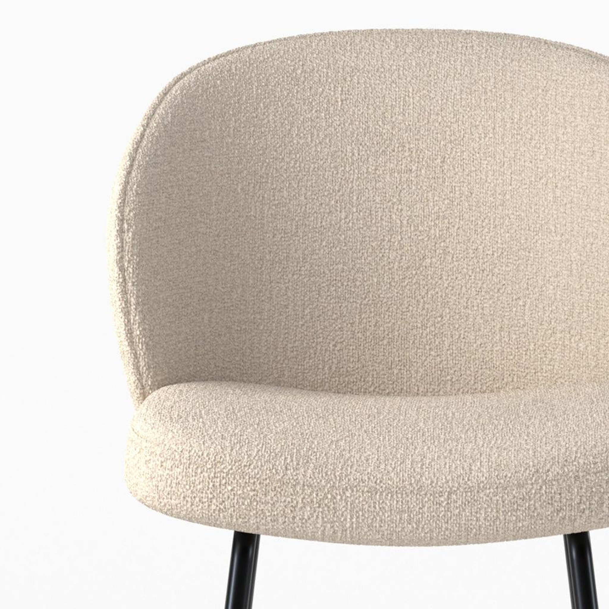 Voir la diapositive 6 : MAISON PAVANE Chaise de bar en tissu bouclé beige 66 cm-groom