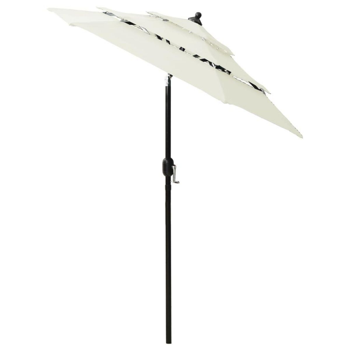 VIDAXL Parasol de jardin a 3 niveaux avec mat en aluminium sable 2 m