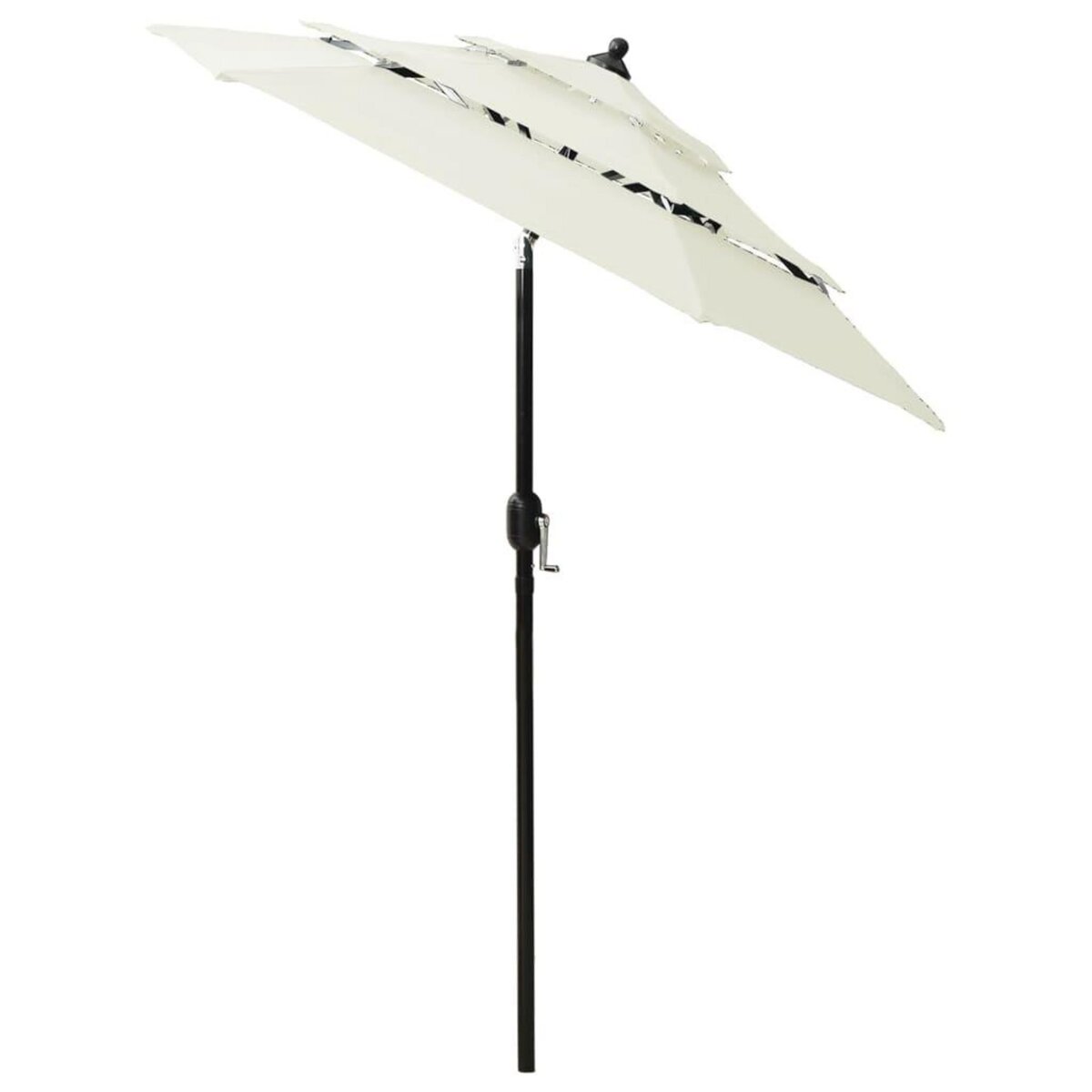 VIDAXL Parasol de jardin a 3 niveaux avec mat en aluminium sable 2 m