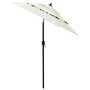 Voir la diapositive 3 : VIDAXL Parasol de jardin a 3 niveaux avec mat en aluminium sable 2 m