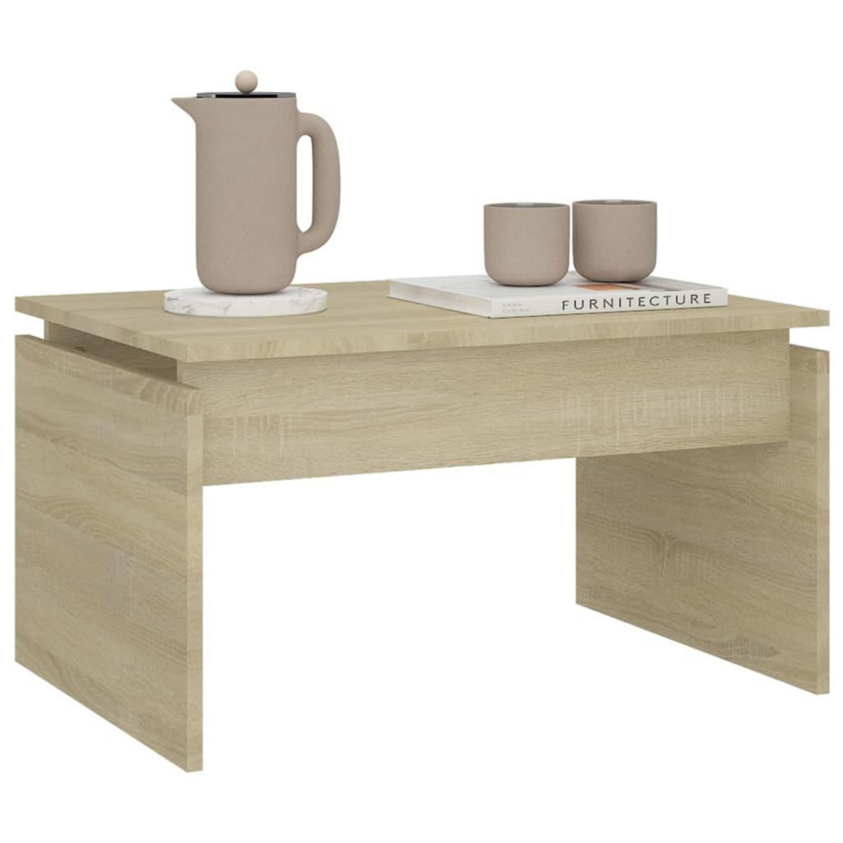 VIDAXL Table basse chene sonoma 68x50x38 cm bois d'ingenierie