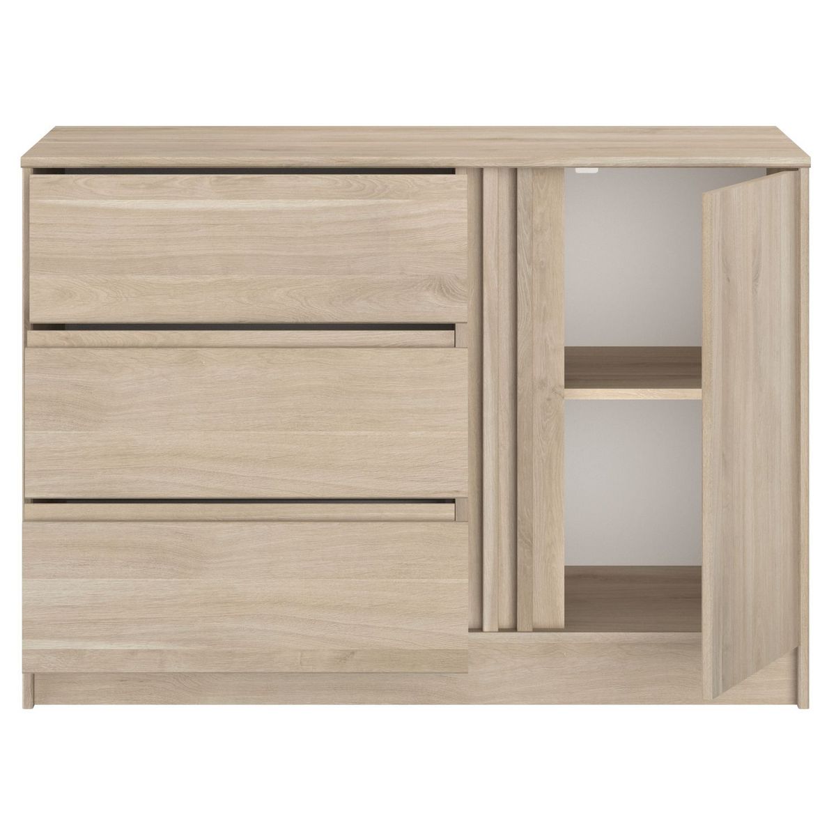 Commode 3 tiroirs 1 porte L109 cm PIA