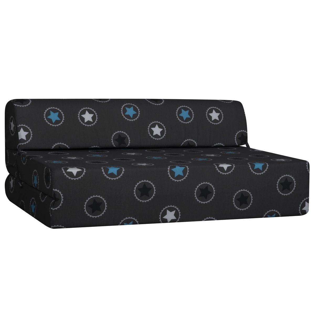 Chauffeuse 2 places STAR tissu gris étoiles
