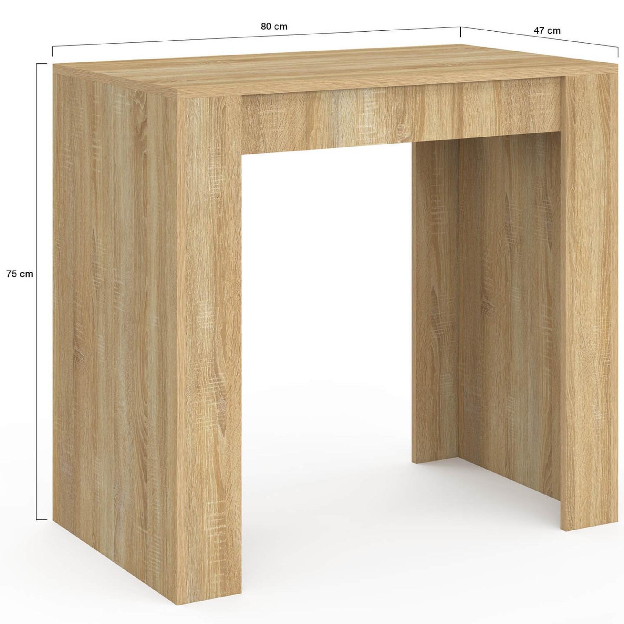 Voir la diapositive 6 : ID MARKET Table console extensible orlando 6 personnes 140 cm bois façon hêtre