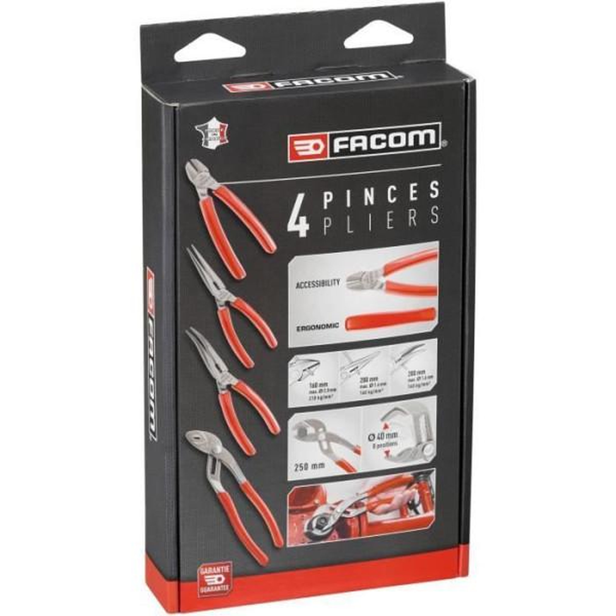 Voir la diapositive 3 : FACOM Jeu de 4 pinces - FACOM - GJP.A4PB - Serie G