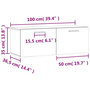 Voir la diapositive 6 : VIDAXL Armoire murale sonoma gris 100x36,5x35 cm bois d'ingenierie