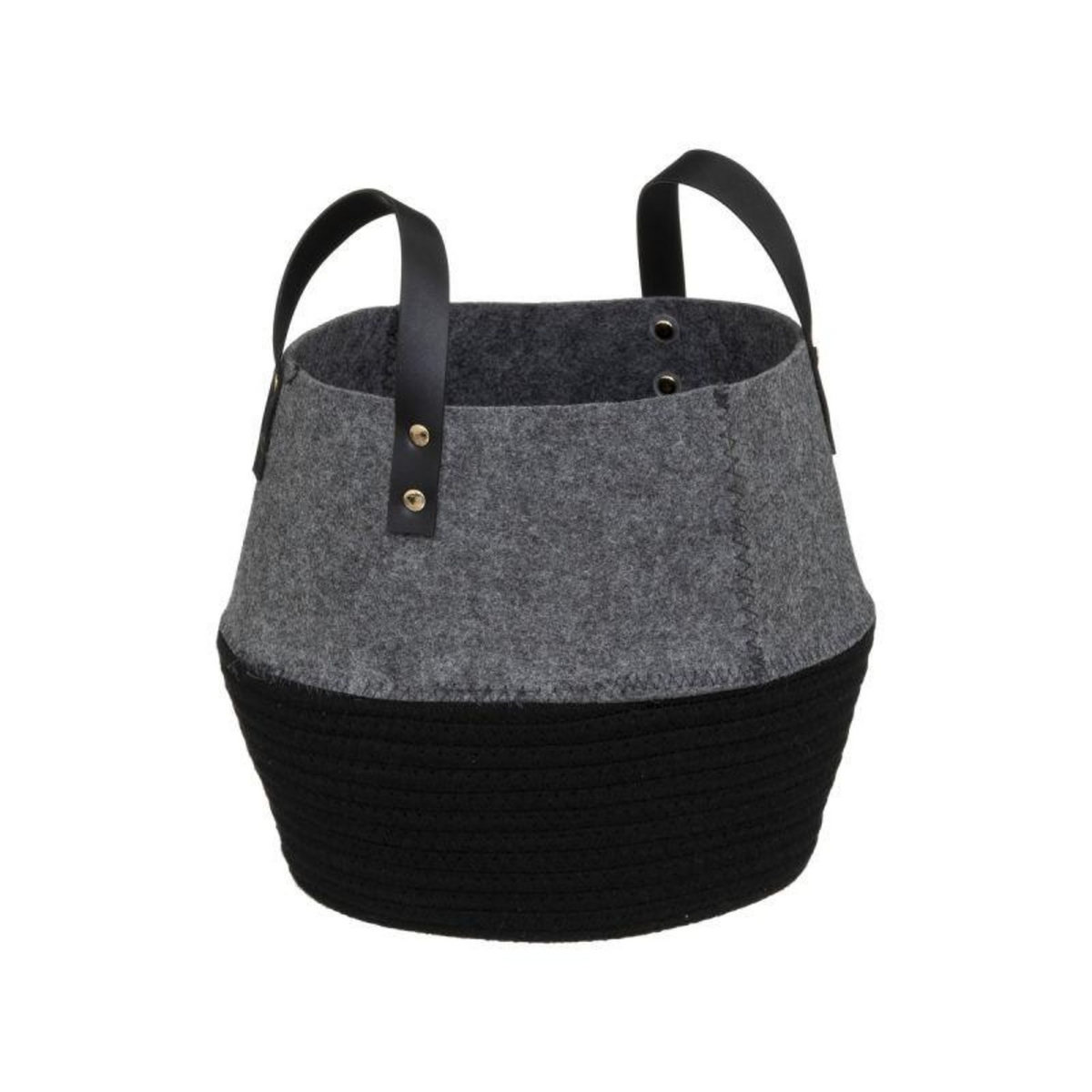  Lot de 3 Paniers Déco  Deep Soul  43cm Noir & Gris