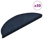 VIDAXL Tapis d'escalier auto-adhesifs 30 pcs marine 56x17x3 cm