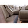 Voir la diapositive 5 : BEST MOBILIER Lena - canapé d'angle droit convertible- 5 places - latte - style scandinave - café latte