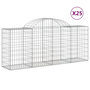 Voir la diapositive 2 : VIDAXL Paniers a gabions arques 25 pcs 200x50x80/100 cm Fer galvanise