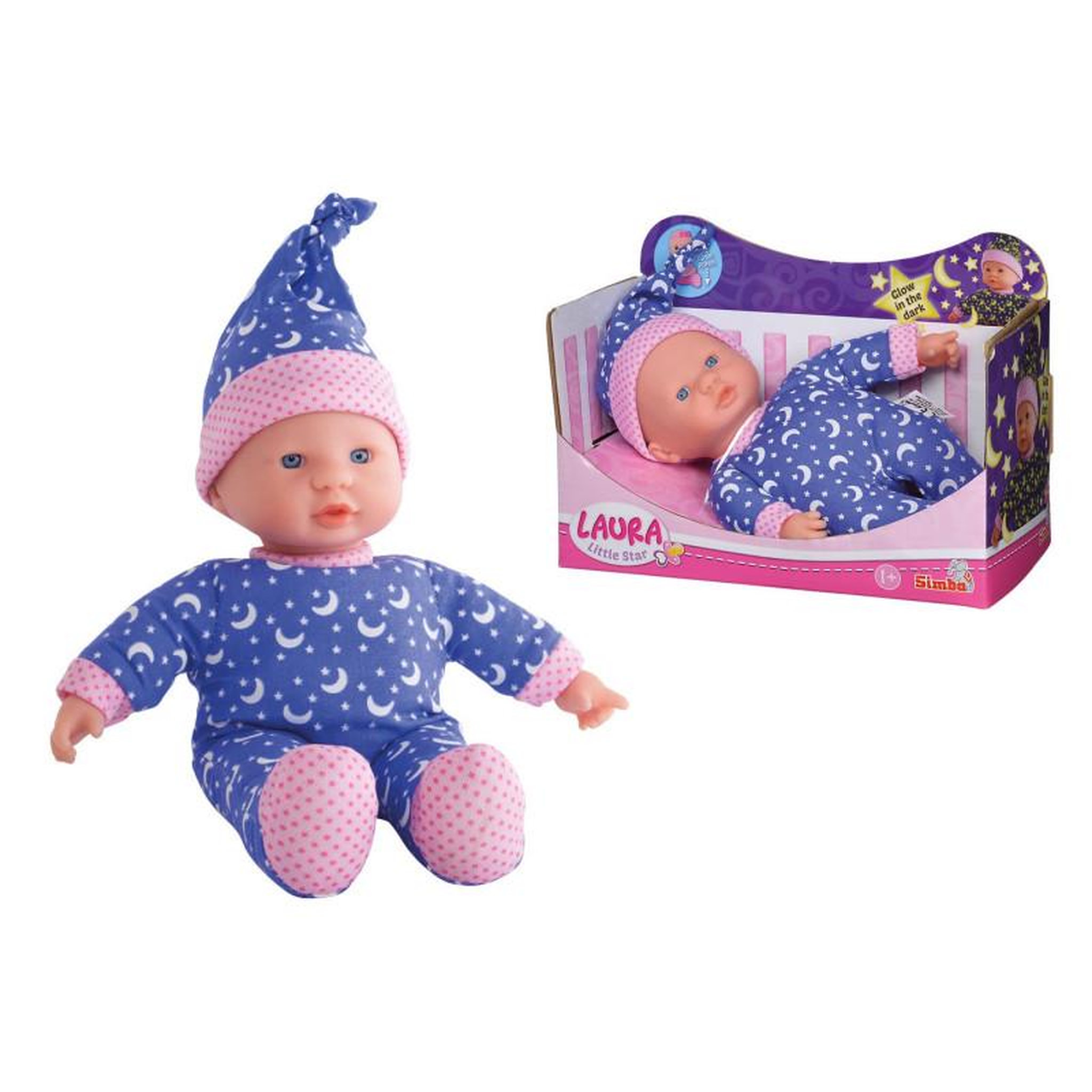 Voir la diapositive 3 : SIMBA SIMBA Laura Little Star Baby Doll Glow in the Dark