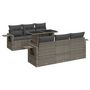 Voir la diapositive 2 : VIDAXL Salon de jardin avec coussins 7 pcs gris resine tressee