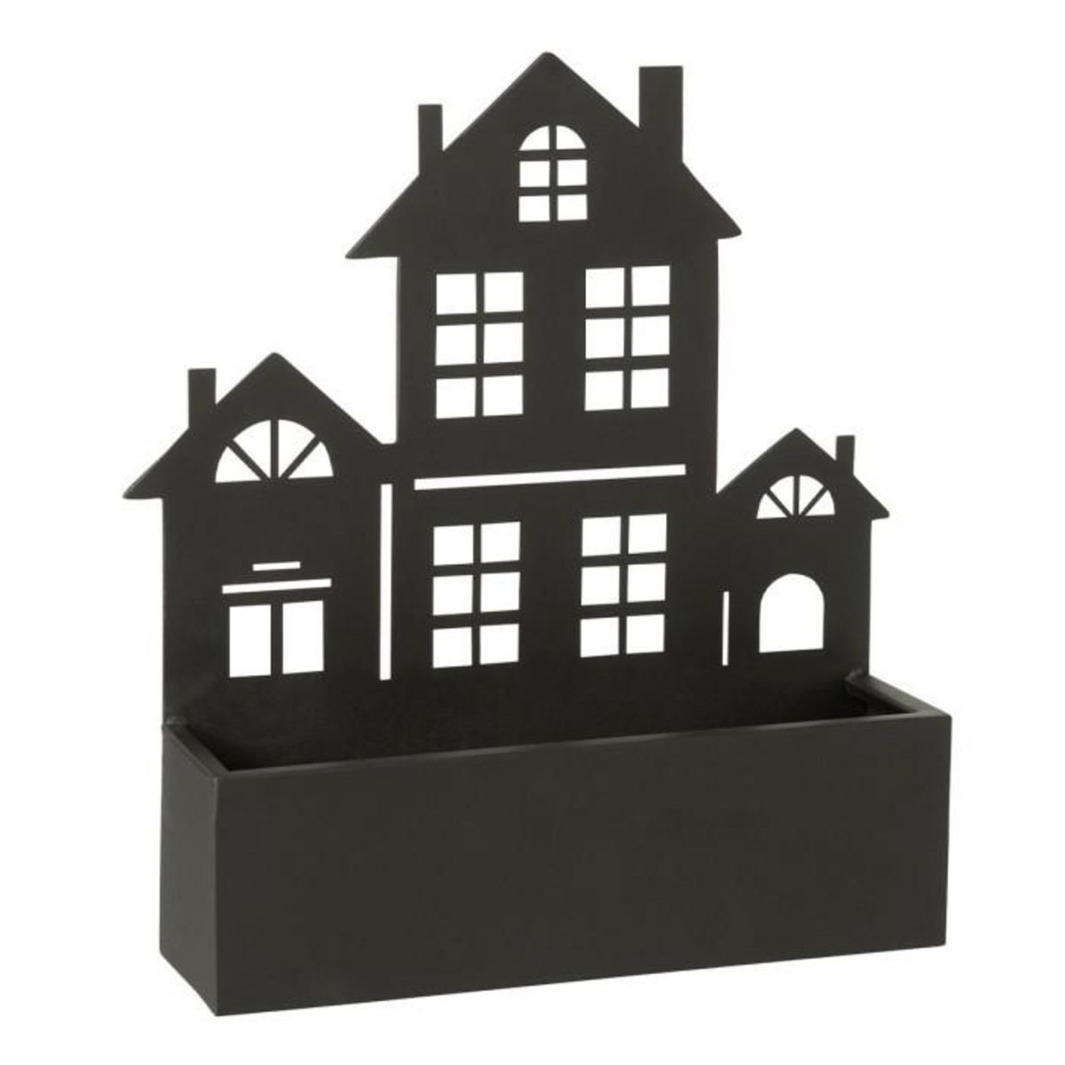 Paris Prix Jardinière Murale en Métal  Maison  47cm Noir