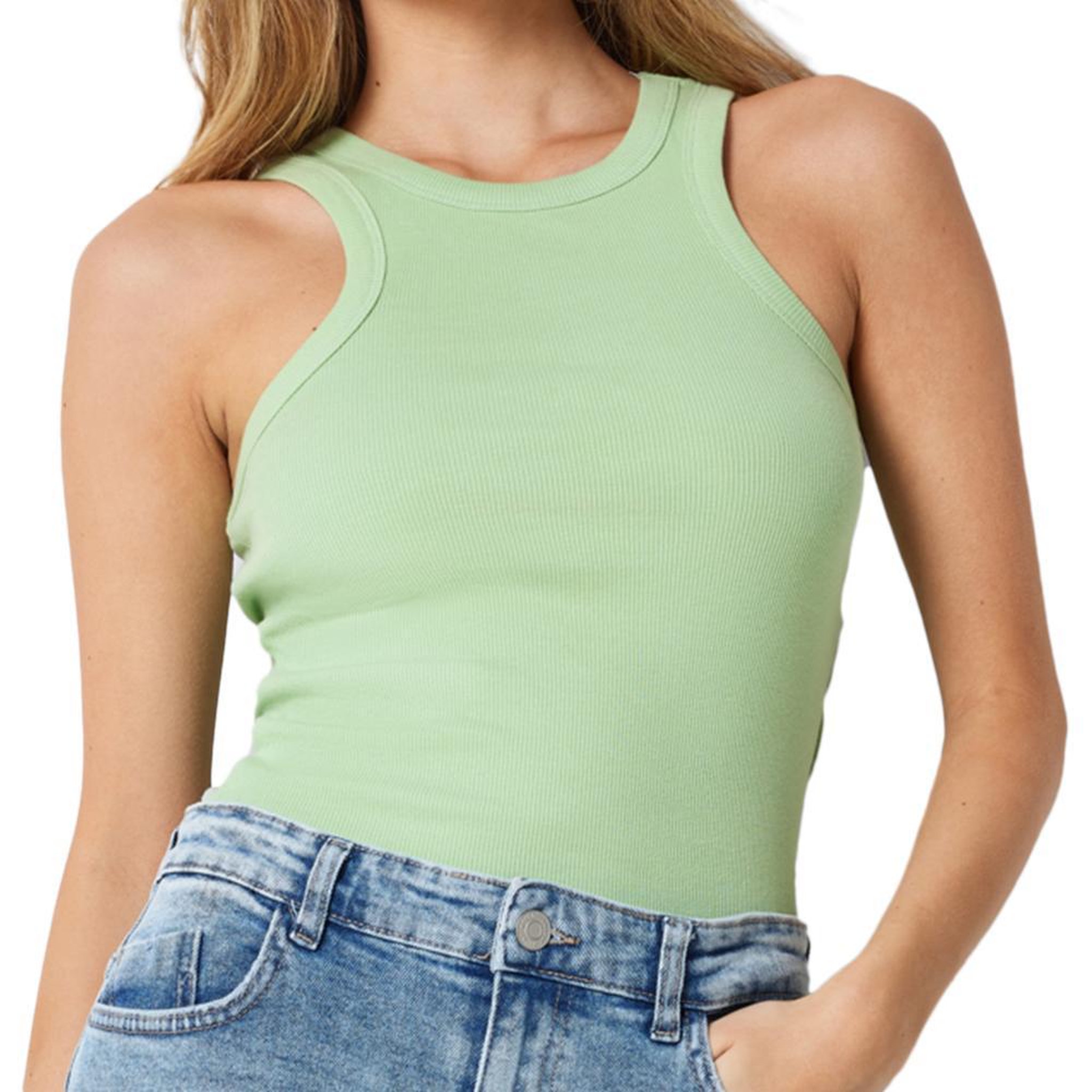 NOISY MAY Débardeur  Femme Noisy May Maya. Coloris disponibles : Vert