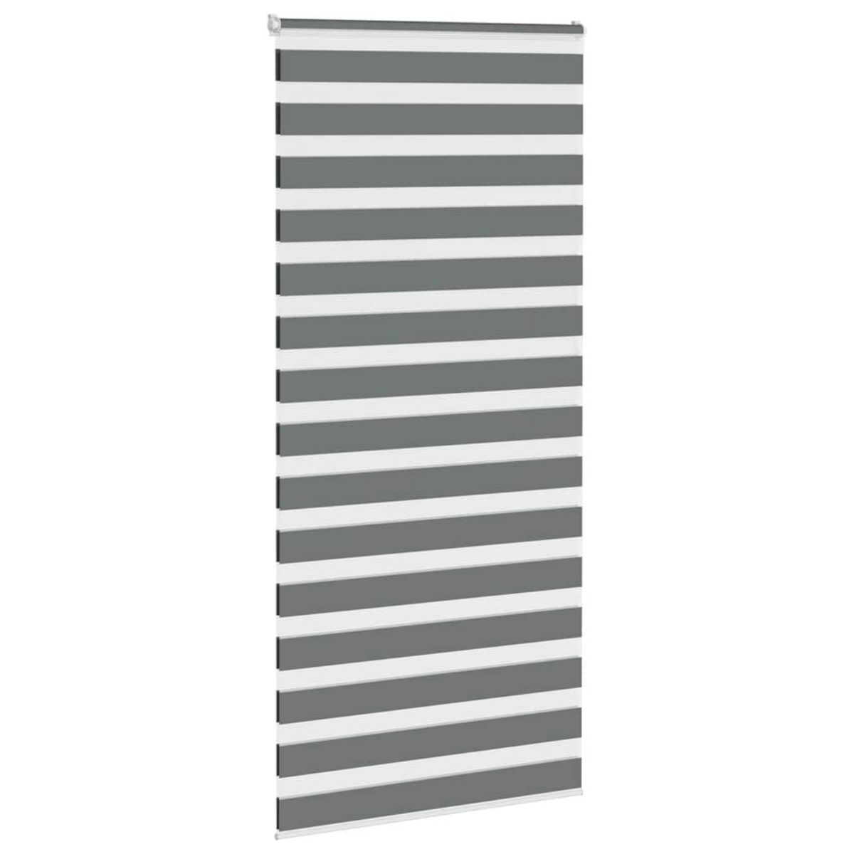 VIDAXL Store zebre gris fonce largeur du tissu 100,9 cm polyester