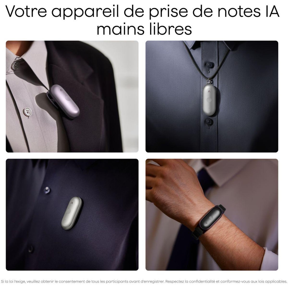 PLAUD DICTAPHONE Note Pin S Noir