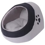 VIDAXL Lit pour chats Gris et noir L