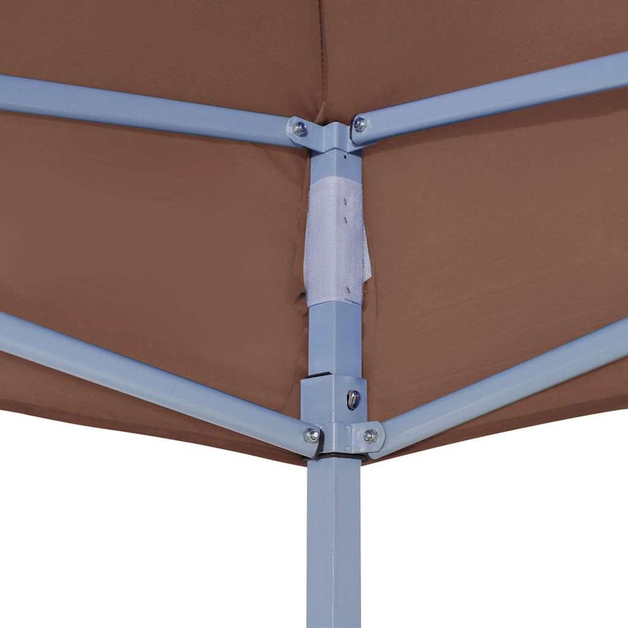 Voir la diapositive 5 : VIDAXL Toit de tente de reception 2x2 m Marron 270 g/m^2
