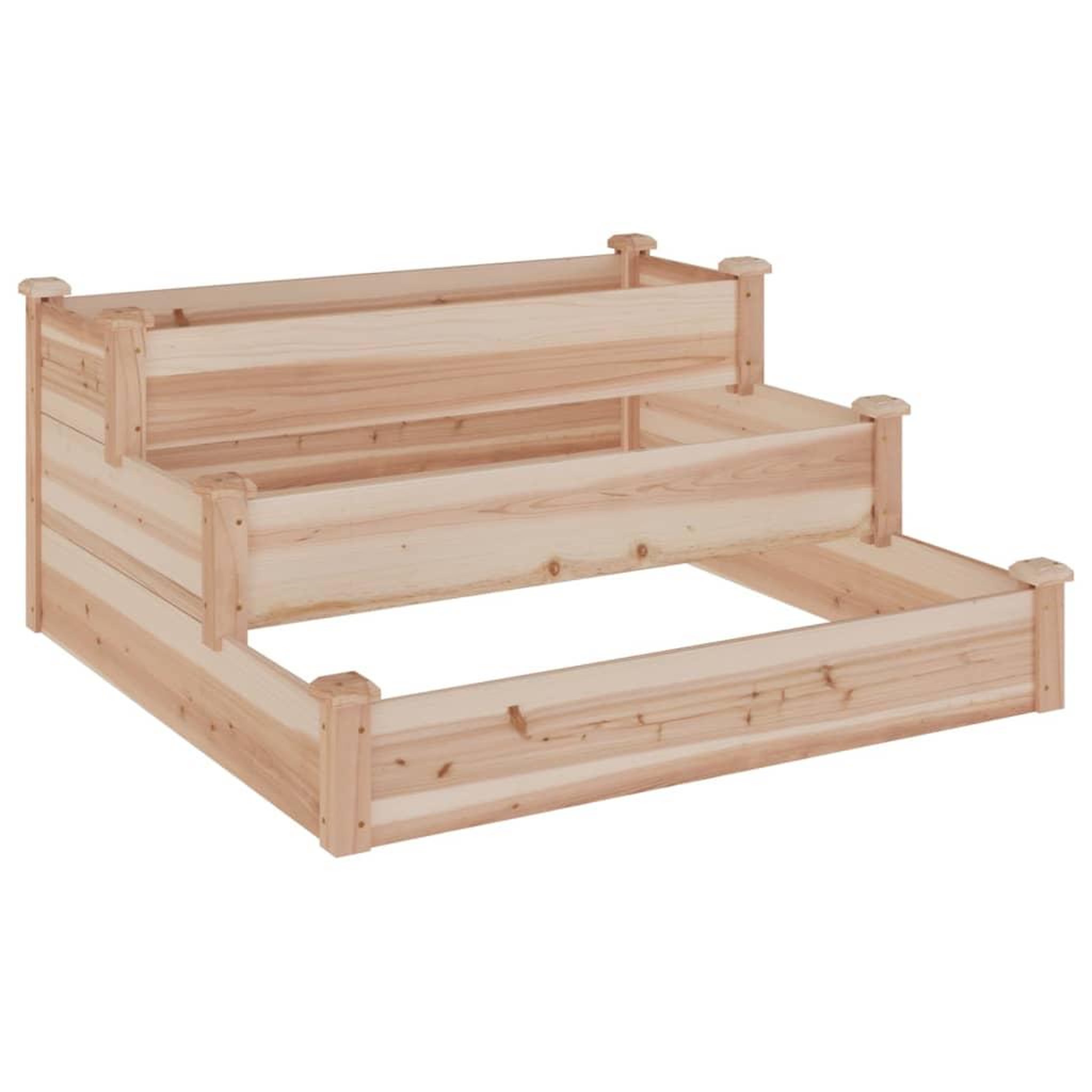 Voir la diapositive 2 : VIDAXL Lit sureleve de jardin 120x120x56 cm bois massif de sapin