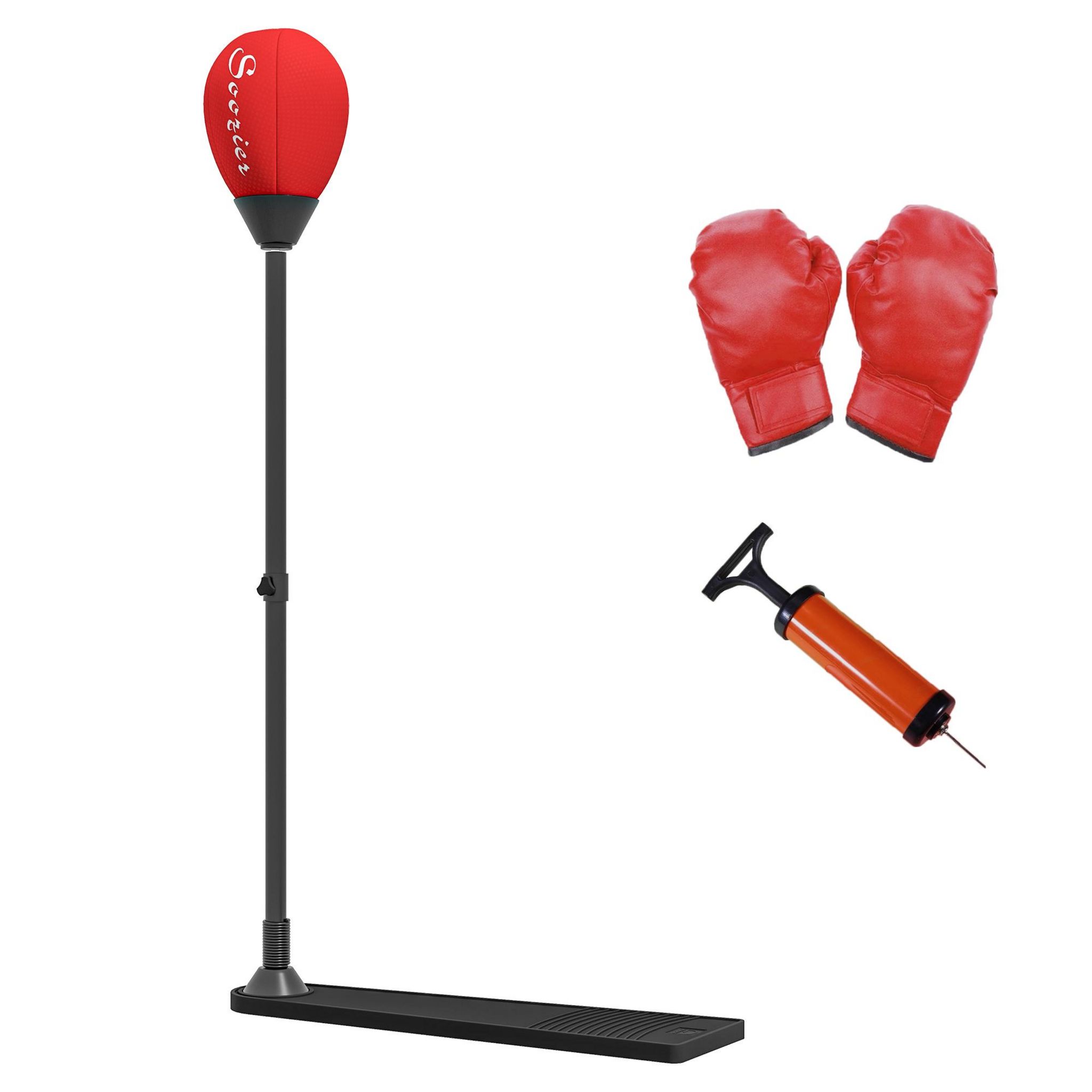 Punching ball autoportant hauteur réglable 70105 cm gants pompe