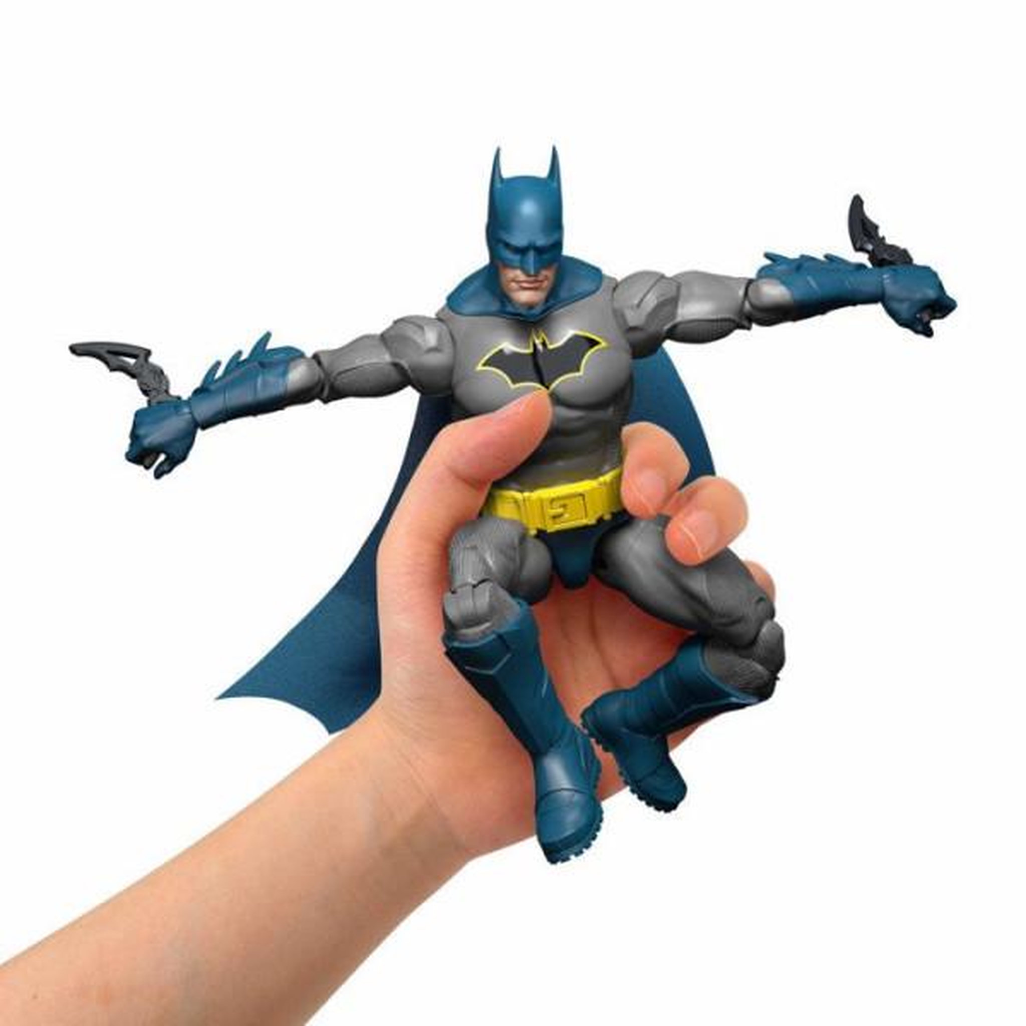 Voir la diapositive 2 : MATTEL Figurine articulée - DC Premier - Batman 16,5 cm - 22 points d'articulation - Cape en tissu et accessoires - Dès 4 ans